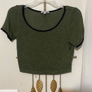 Arm green crop top